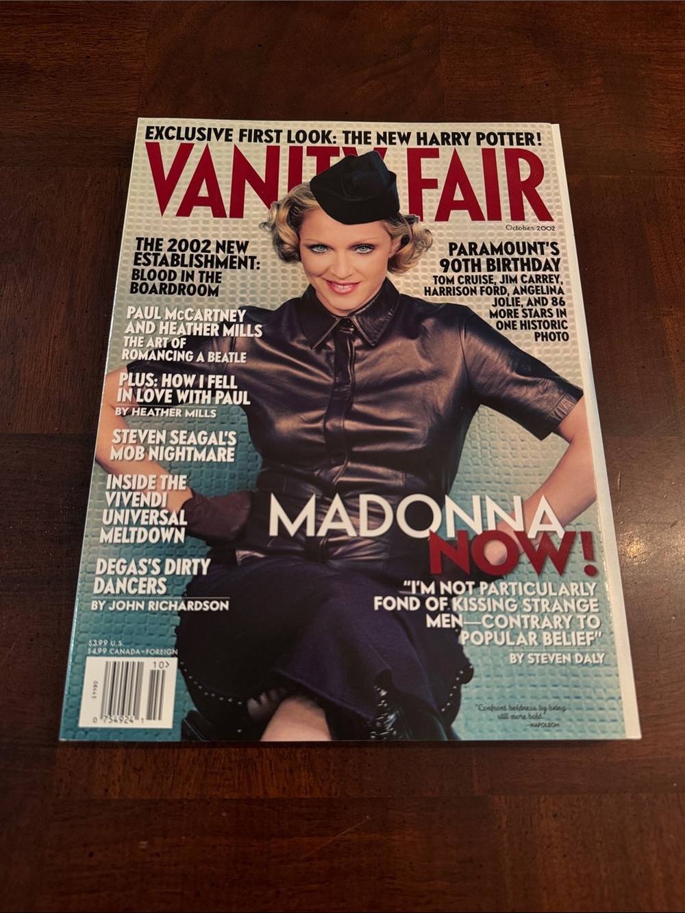 Madonna Vanity Fair October 2002 New Harry Potter McCartney
